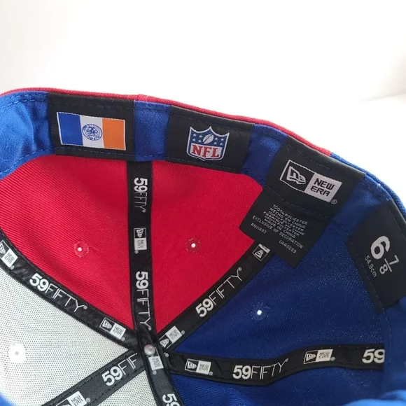 New Era Cap New York Giants NFL19 7 3/8 DFT OSTG  Fitted White/Red/Blue 59fifty - Picture 10 of 10